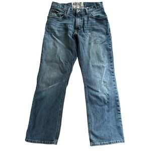 Ariat Low Rose M4 Boot Jean Sz 30X30 Medium Wash Grunge Durable Cotton Stretch